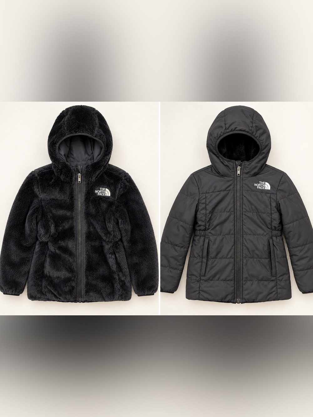 Northface Girls Reversible Shasta Full Zip Hooded Jacket XS (Size 6)